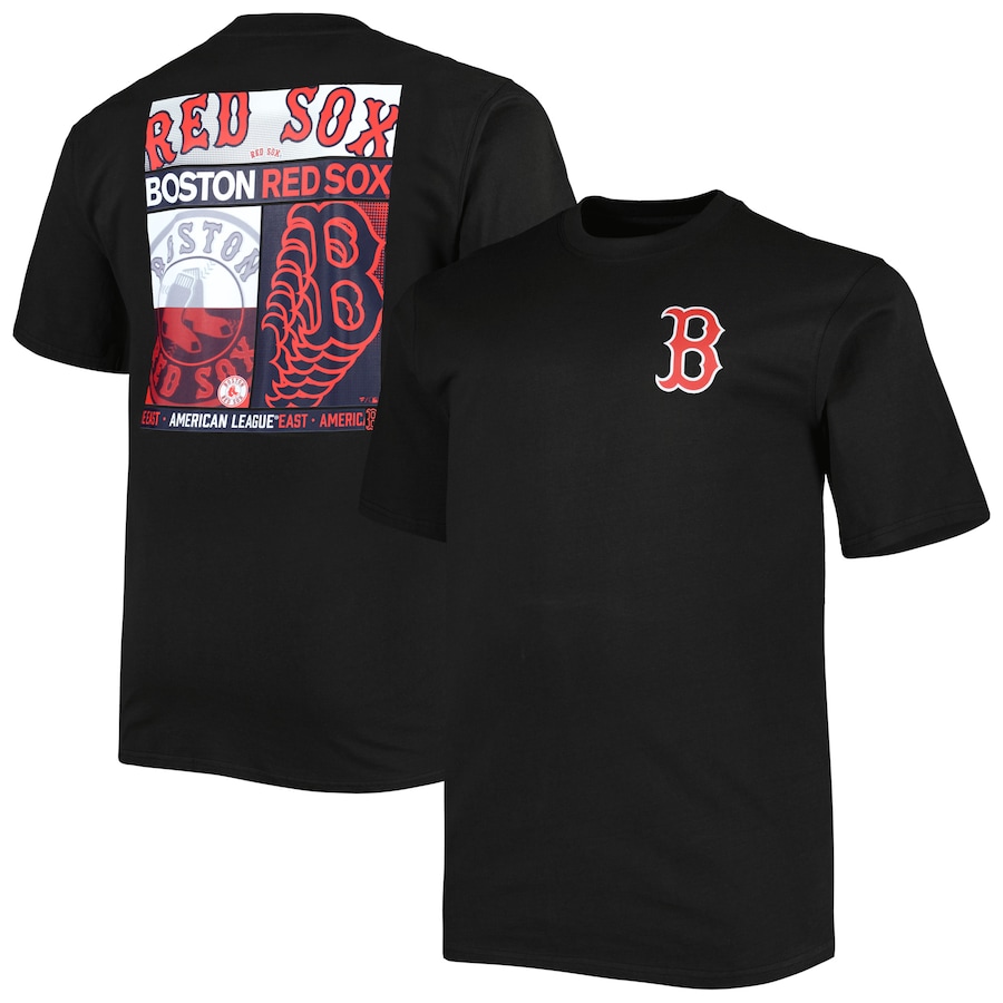Men's Boston Red Sox Black Two-Sided T-Shirt Men's Boston Red Sox Black Two-Sided T-Shirt