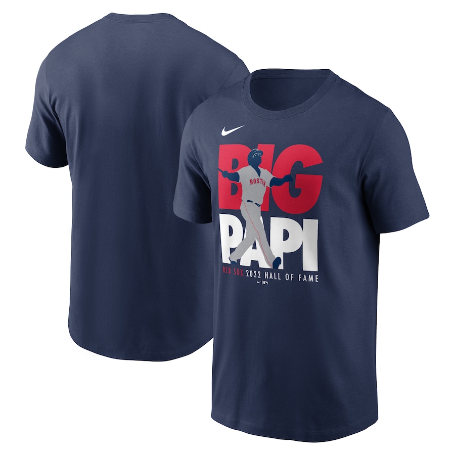 Men's Boston Red Sox David Ortiz Nike Navy 2022 Hall of Fame Essential T-Shirt Men's Boston Red Sox David Ortiz Nike Navy 2022 Hall of Fame Essential T-Shirt
