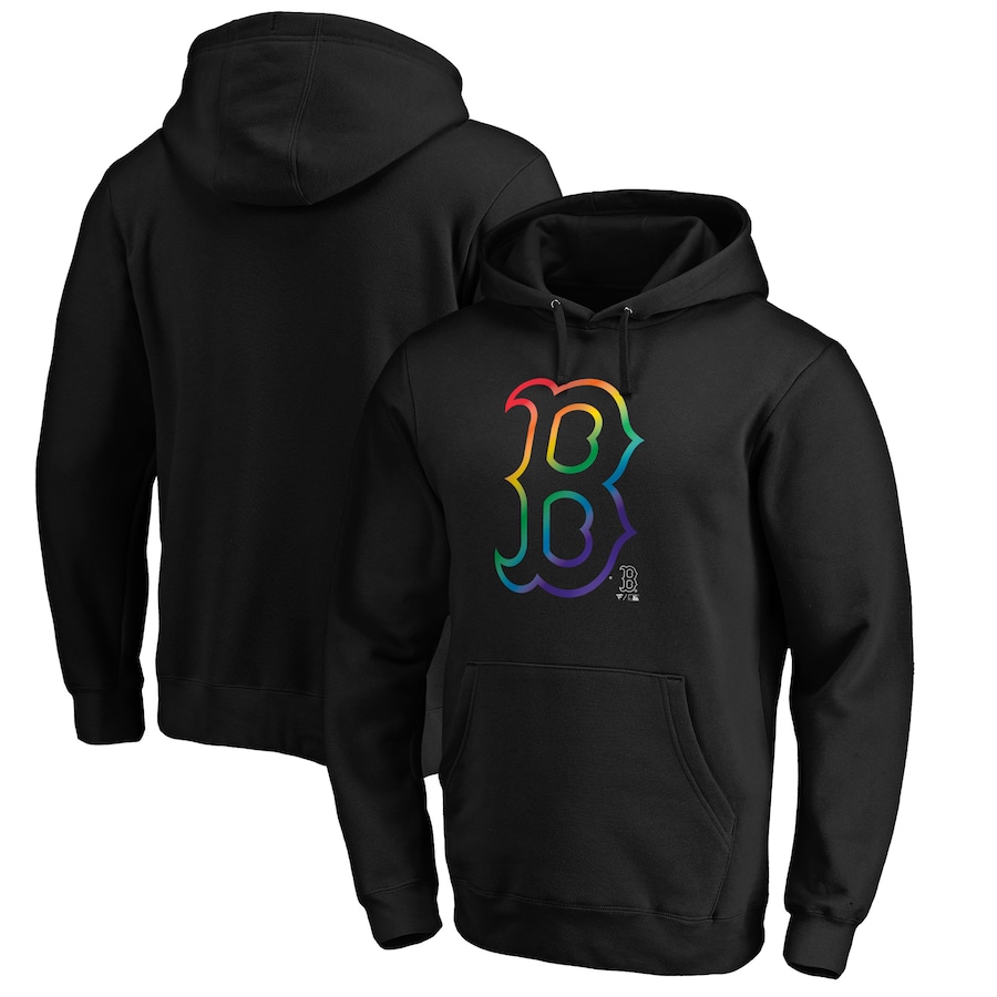 Men's Boston Red Sox Black Team Pride Logo Pullover Hoodie