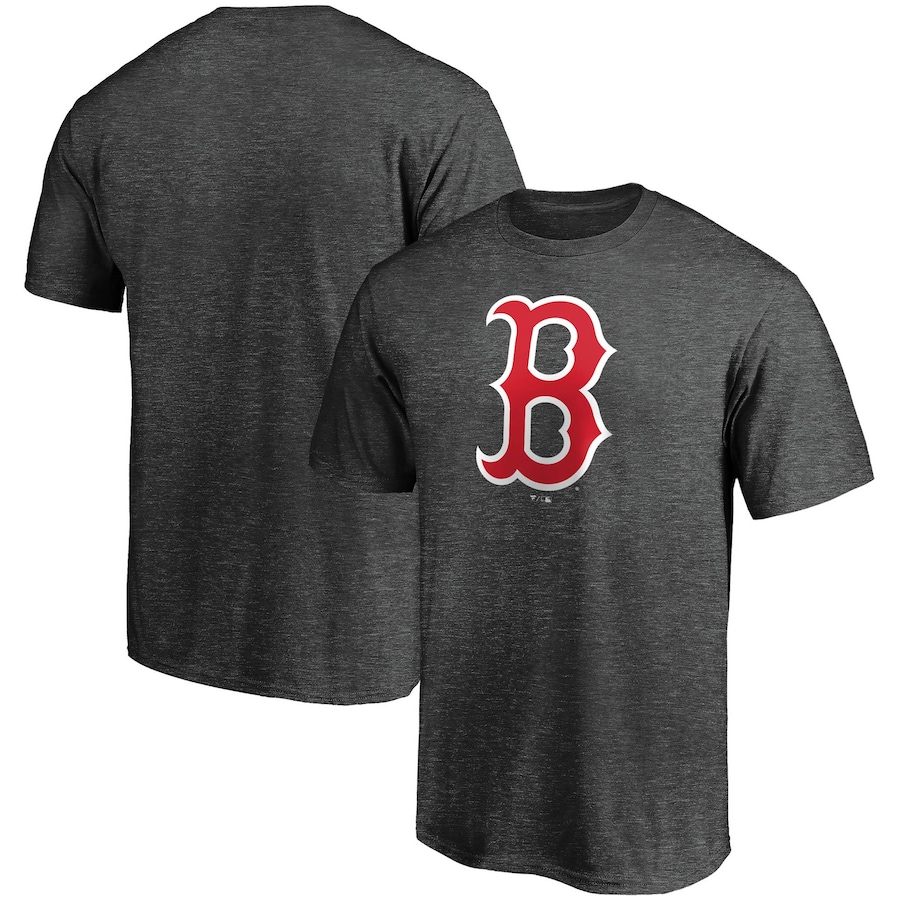 Men's Boston Red Sox Charcoal Official Logo T-Shirt Men's Boston Red Sox Charcoal Official Logo T-Shirt