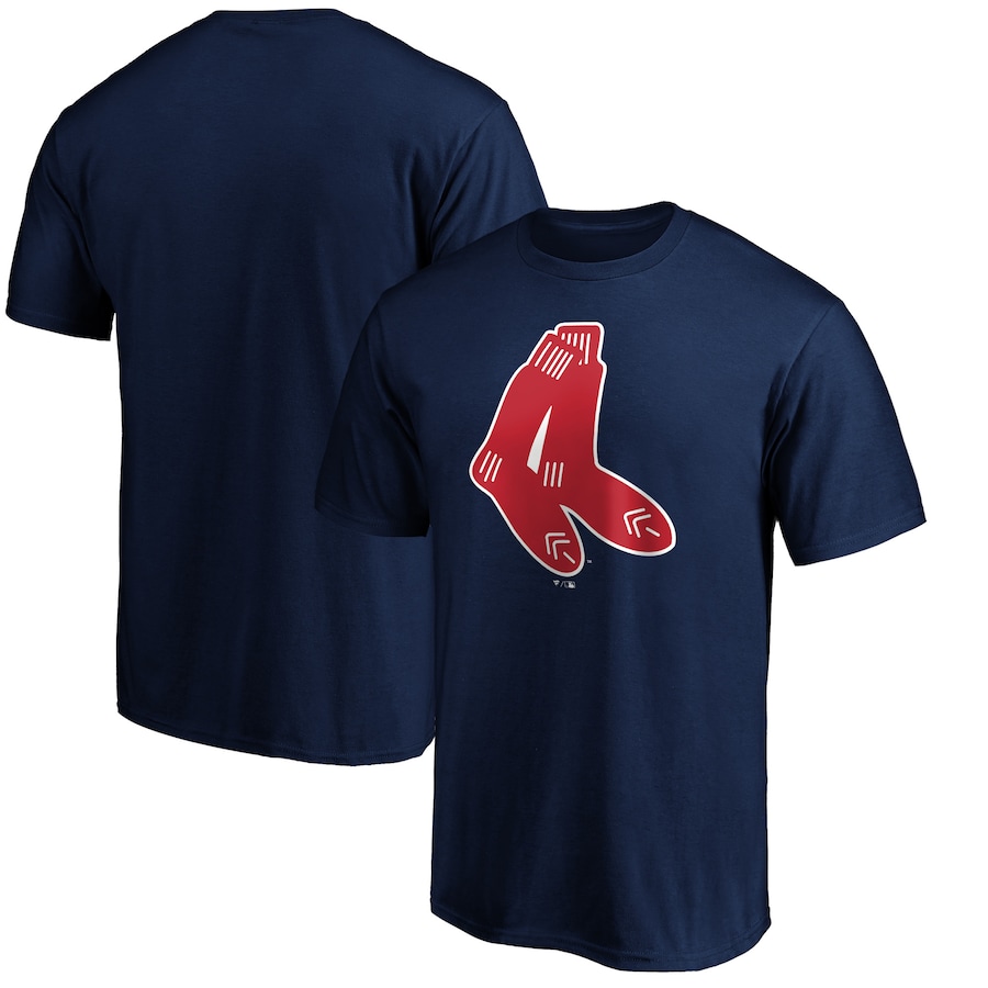 Men's Boston Red Sox Navy Cooperstown Collection Huntington Logo T-Shirt Men's Boston Red Sox Navy Cooperstown Collection Huntington Logo T-Shirt