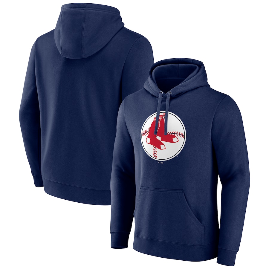 Men's Boston Red Sox Navy Cooperstown Collection Pullover Hoodie