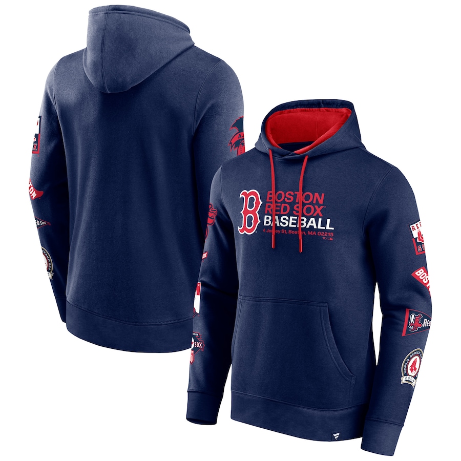 Men's Boston Red Sox Navy Extra Innings Pullover Hoodie