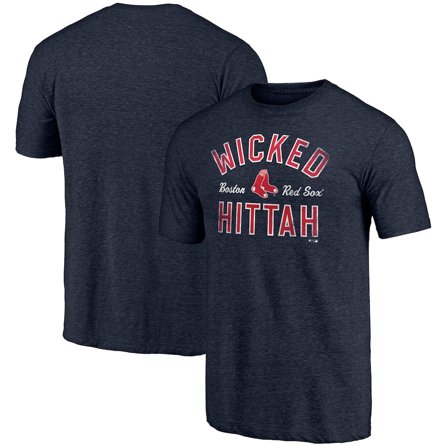 Men's Boston Red Sox Navy Hometown Fire Tri-Blend T-Shirt