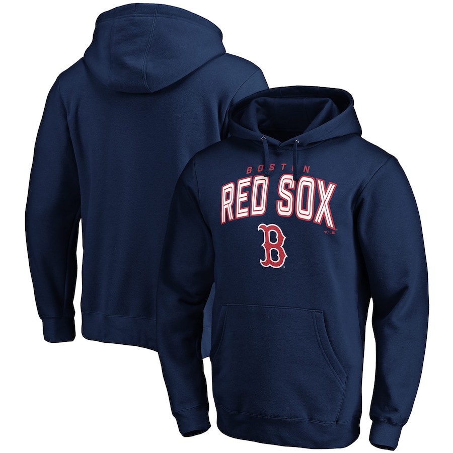 Men's Boston Red Sox Navy Line Up Master the Game Fitted Pullover Hoodie Men's Boston Red Sox Navy Line Up Master the Game Fitted Pullover Hoodie