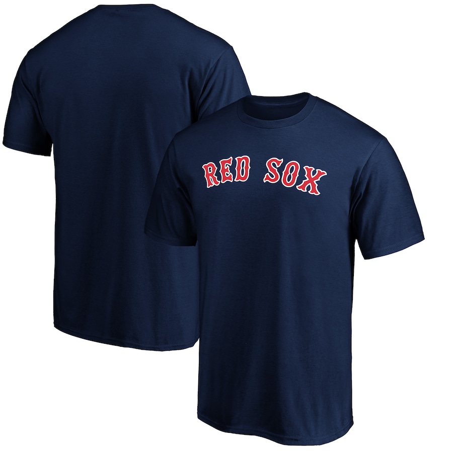 Men's Boston Red Sox Navy Official Wordmark Team T-Shirt Men's Boston Red Sox Navy Official Wordmark Team T-Shirt