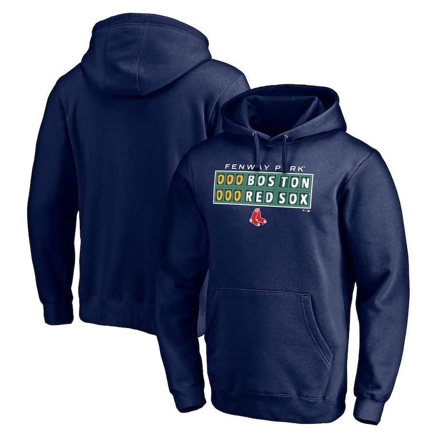 Men's Boston Red Sox Navy Team Hometown Collection Scoreboard Pullover Hoodie