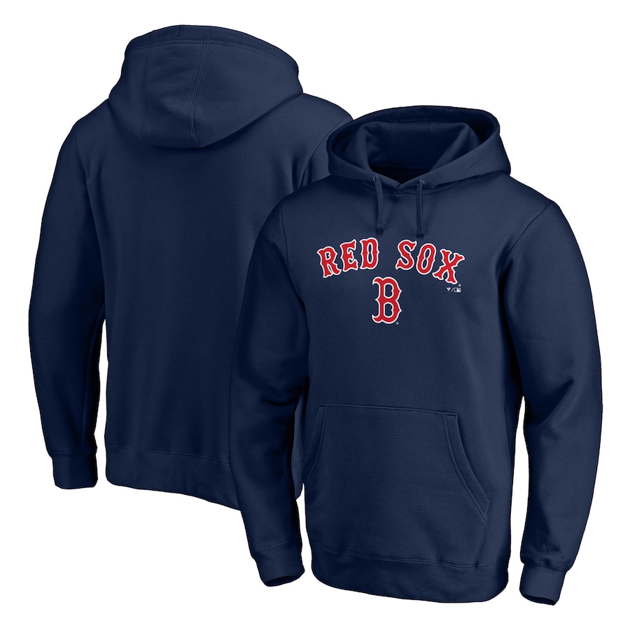 Men's Boston Red Sox Navy Team Lock Up Wordmark Pullover Hoodie Men's Boston Red Sox Navy Team Lock Up Wordmark Pullover Hoodie