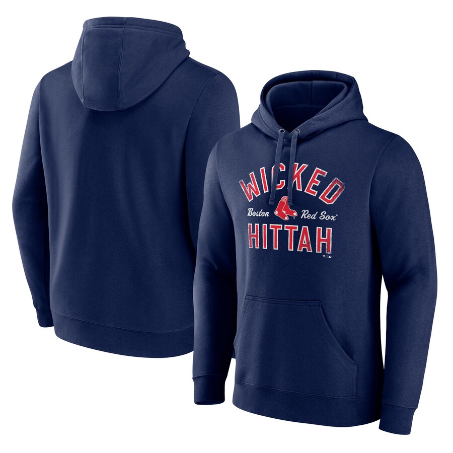 Men's Boston Red Sox Navy Wicked Hittah Pullover Hoodie Men's Boston Red Sox Navy Wicked Hittah Pullover Hoodie