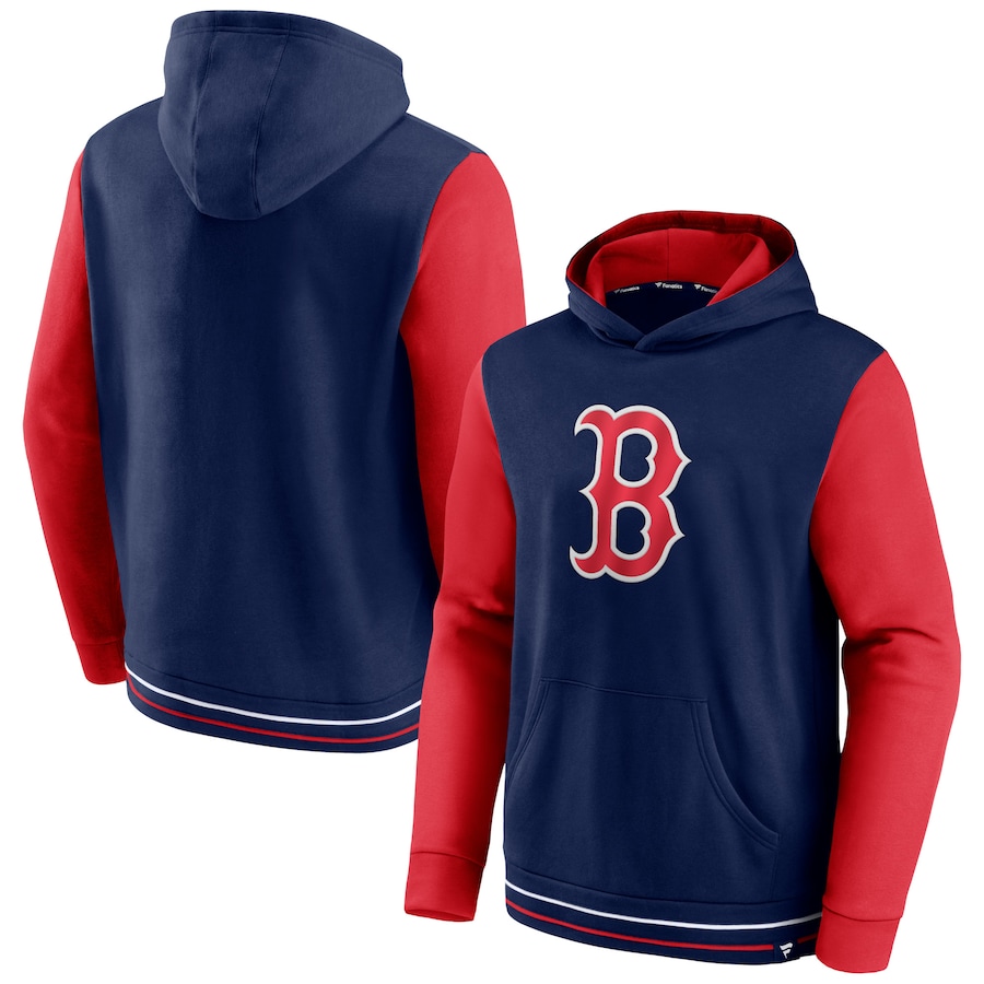 Men's Boston Red Sox Navy/Red Last Whistle Pullover Hoodie Men's Boston Red Sox Navy/Red Last Whistle Pullover Hoodie