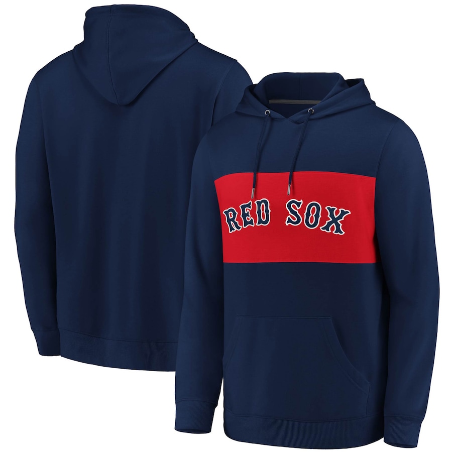 Men's Boston Red Sox Navy/Red True Classics Team Faux Cashmere Tri-Blend Pullover Hoodie Men's Boston Red Sox Navy/Red True Classics Team Faux Cashmere Tri-Blend Pullover Hoodie