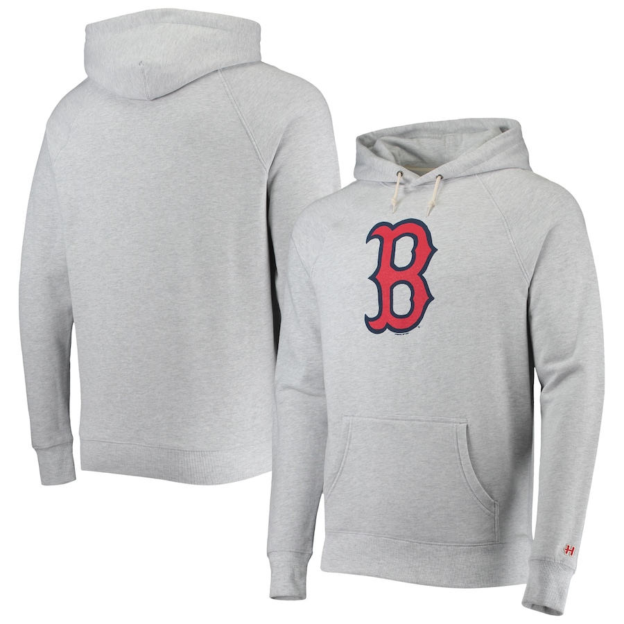 Men's Boston Red Sox Homage Gray Hand-Drawn Logo Tri-Blend Pullover Hoodie Men's Boston Red Sox Homage Gray Hand-Drawn Logo Tri-Blend Pullover Hoodie