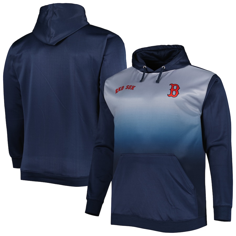 Men's Boston Red Sox Navy Fade Sublimated Fleece Pullover Hoodie Men's Boston Red Sox Navy Fade Sublimated Fleece Pullover Hoodie
