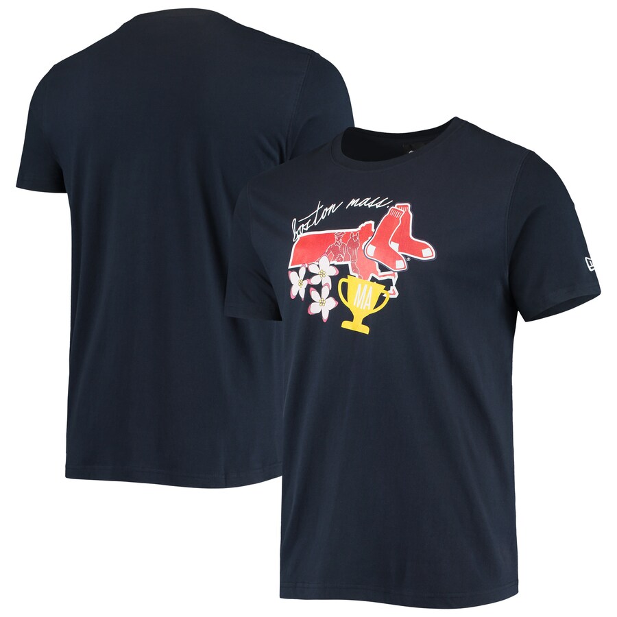 Men's Boston Red Sox New Era Navy City Cluster T-Shirt Men's Boston Red Sox New Era Navy City Cluster T-Shirt