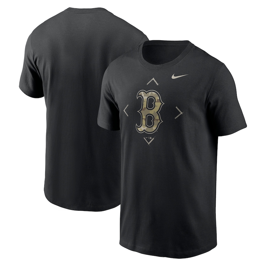 Men's Boston Red Sox Nike Black Camo Logo T-Shirt Men's Boston Red Sox Nike Black Camo Logo T-Shirt