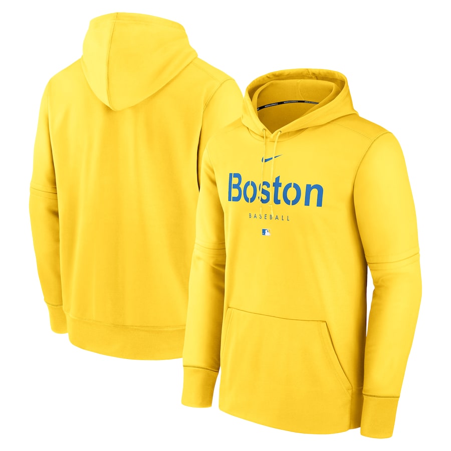 Men's Boston Red Sox Nike Gold City Connect Pregame Performance Pullover Hoodie Men's Boston Red Sox Nike Gold City Connect Pregame Performance Pullover Hoodie