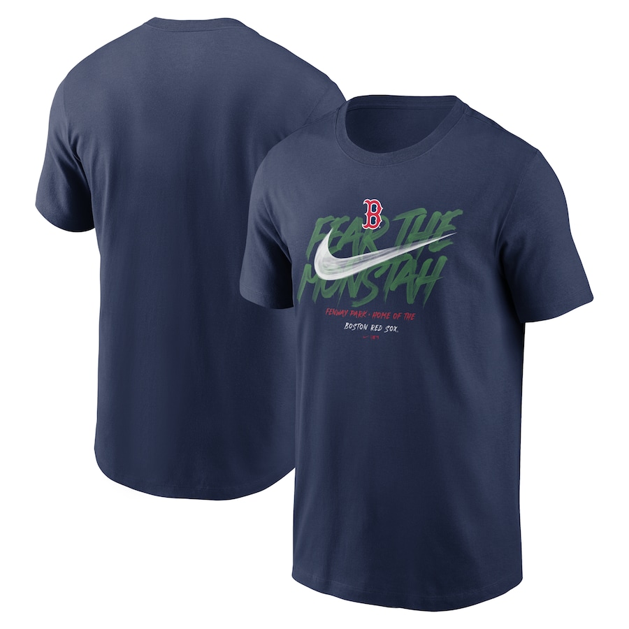Men's Boston Red Sox Nike Navy Fear the Monstah Logo Local Team T-Shirt