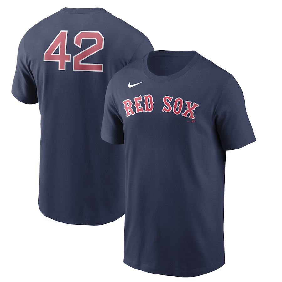 Men's Boston Red Sox Nike Navy Jackie Robinson Day Team 42 T-Shirt Men's Boston Red Sox Nike Navy Jackie Robinson Day Team 42 T-Shirt