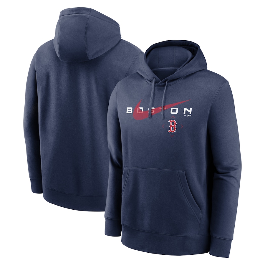 Men's Boston Red Sox Nike Navy Swoosh NeighborHOOD Pullover Hoodie Men's Boston Red Sox Nike Navy Swoosh NeighborHOOD Pullover Hoodie