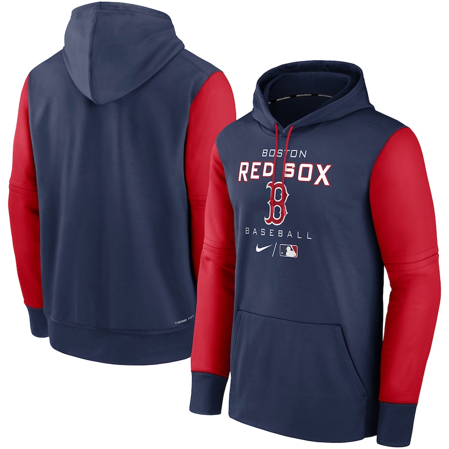 Men's Boston Red Sox Nike Navy/Red Authentic Collection Performance Hoodie