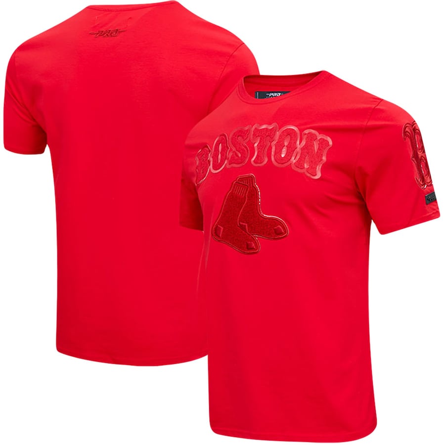 Men's Boston Red Sox Pro Standard Classic Triple Red T-Shirt Men's Boston Red Sox Pro Standard Classic Triple Red T-Shirt
