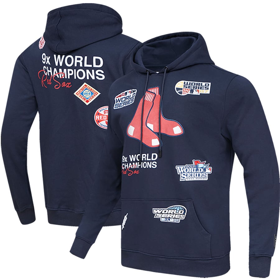Men's Boston Red Sox Pro Standard Navy Championship Pullover Hoodie Men's Boston Red Sox Pro Standard Navy Championship Pullover Hoodie