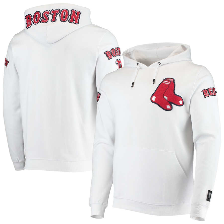 Men's Boston Red Sox Pro Standard White Logo Pullover Hoodie