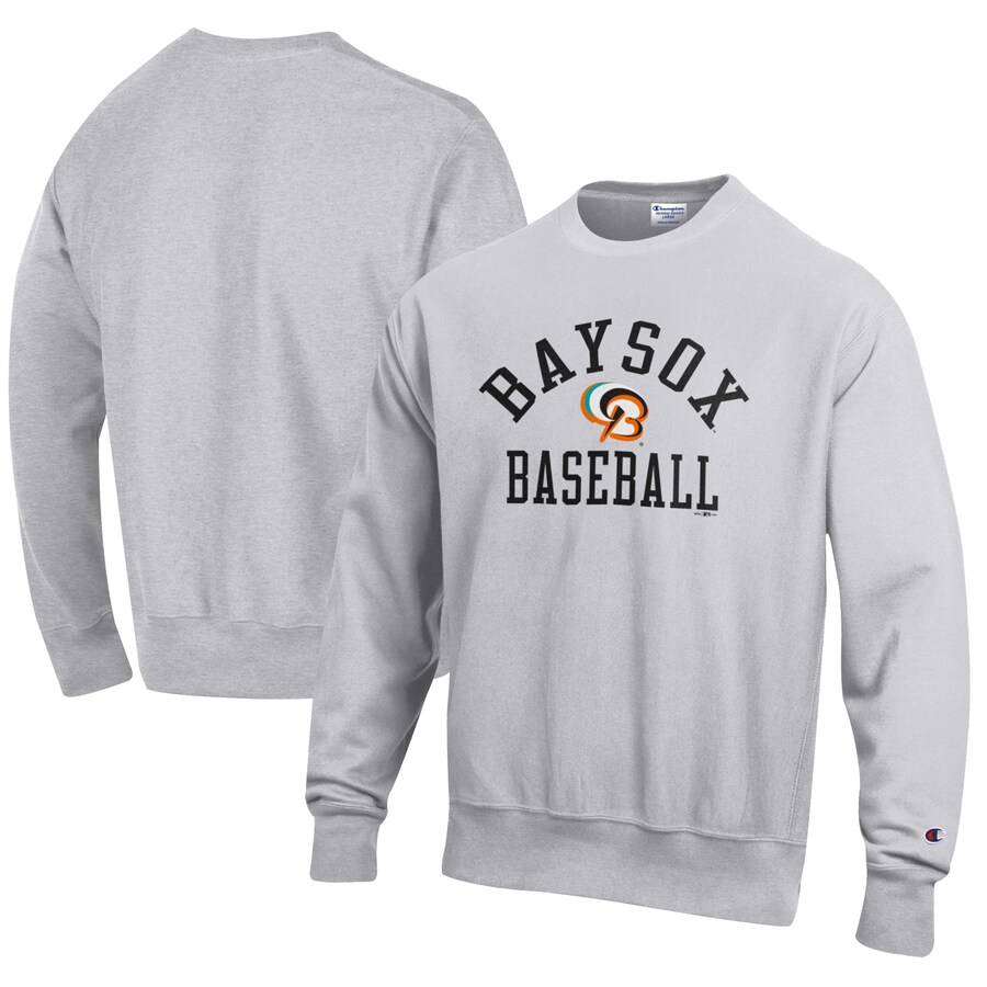 Men's Bowie Baysox Champion Gray Baseball Reverse Weave Pullover Sweatshirt Men's Bowie Baysox Champion Gray Baseball Reverse Weave Pullover Sweatshirt