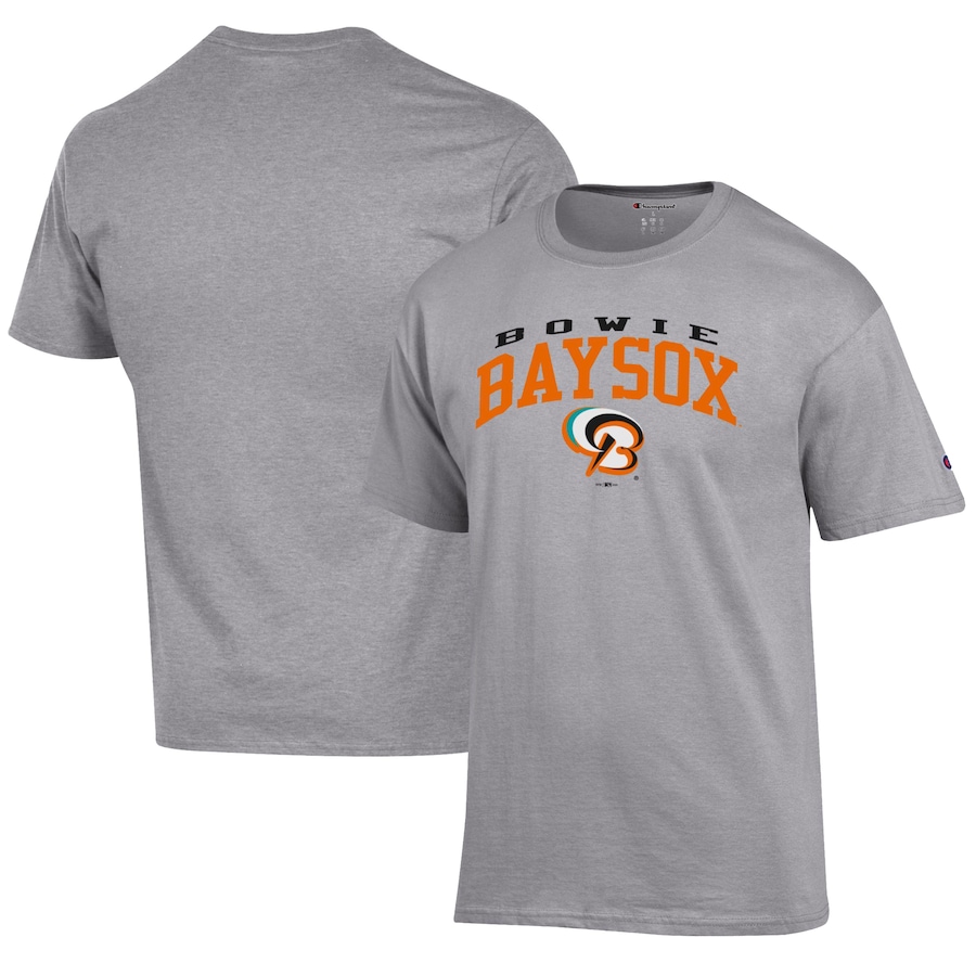 Men's Bowie Baysox Champion Gray Jersey T-Shirt Men's Bowie Baysox Champion Gray Jersey T-Shirt
