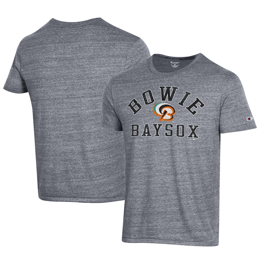 Men's Bowie Baysox Champion Gray Ultimate Tri-Blend T-Shirt Men's Bowie Baysox Champion Gray Ultimate Tri-Blend T-Shirt