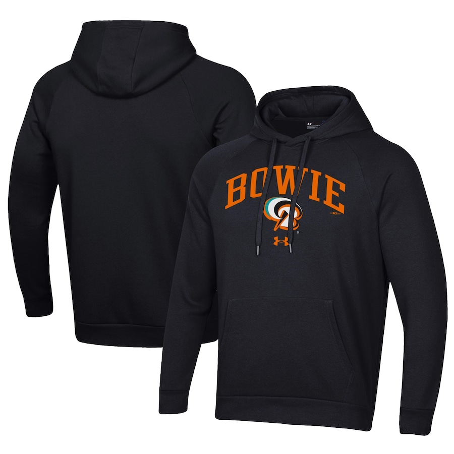 Men's Bowie Baysox Under Armour Black All Day Fleece Pullover Hoodie Men's Bowie Baysox Under Armour Black All Day Fleece Pullover Hoodie