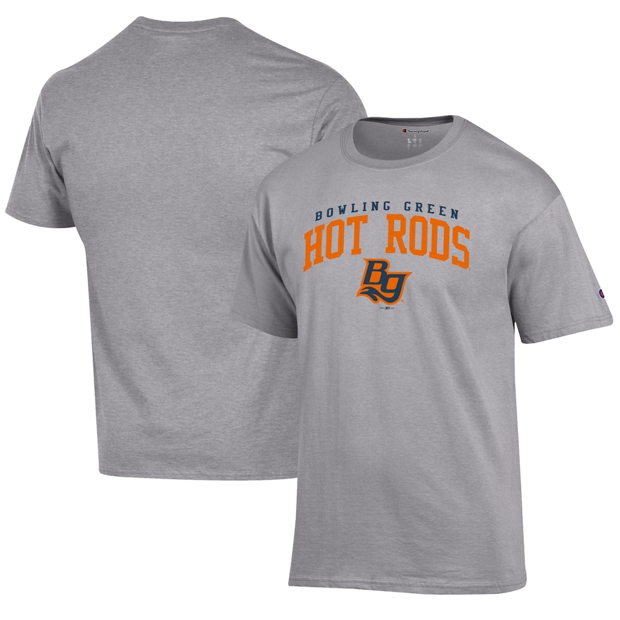 Men's Bowling Green Hot Rods Champion Gray Jersey T-Shirt