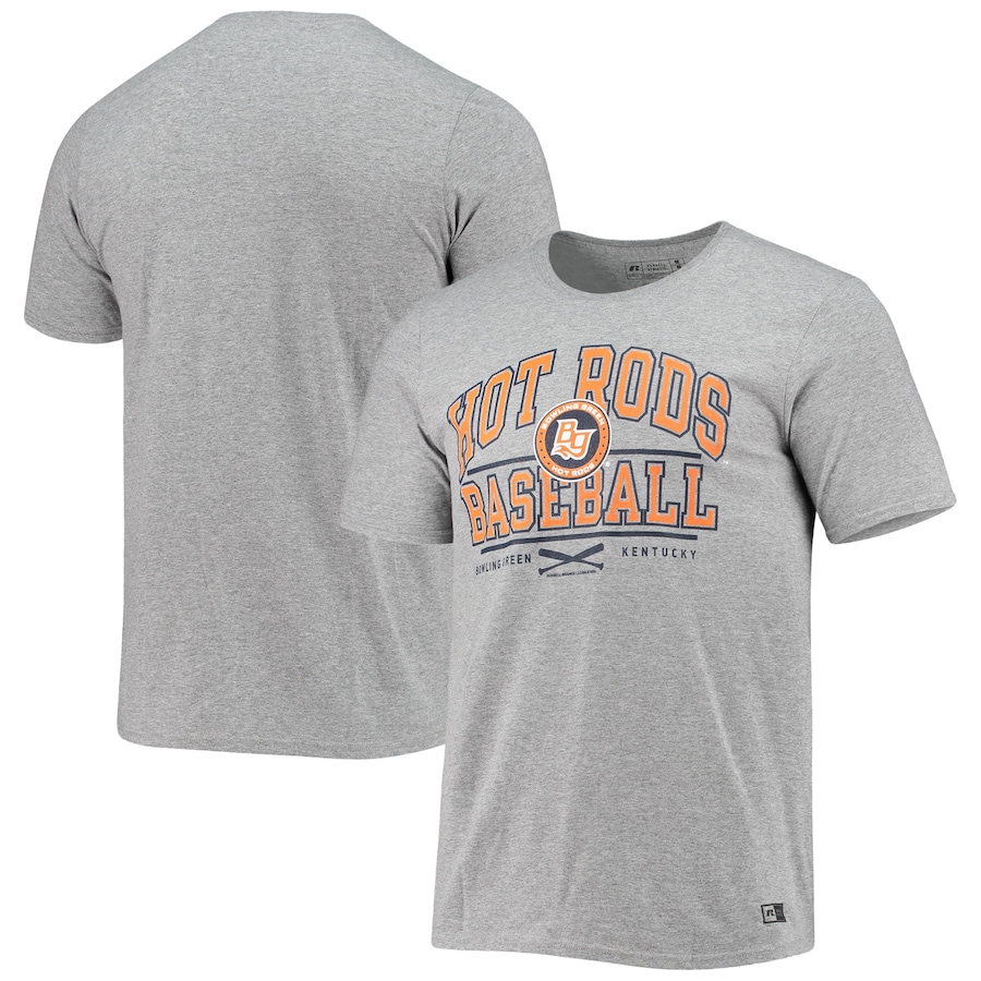 Men's Bowling Green Hot Rods Russell Gray Essential T-Shirt
