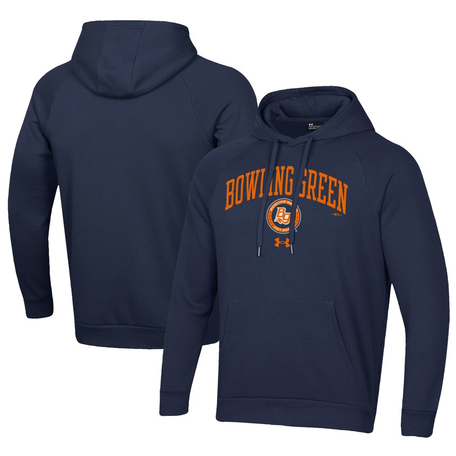 Men's Bowling Green Hot Rods Under Armour Navy All Day Fleece Pullover Hoodie Men's Bowling Green Hot Rods Under Armour Navy All Day Fleece Pullover Hoodie