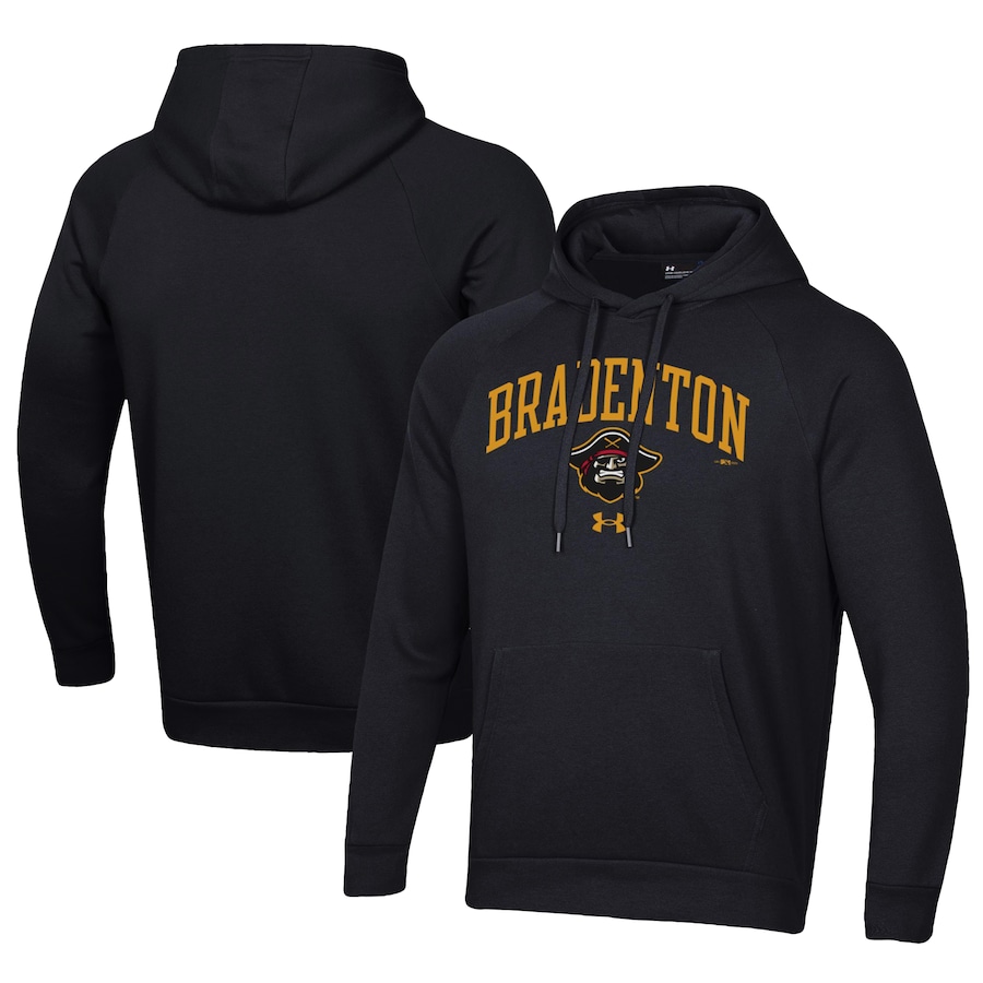 Men's Bradenton Marauders Under Armour Black All Day Fleece Pullover Hoodie