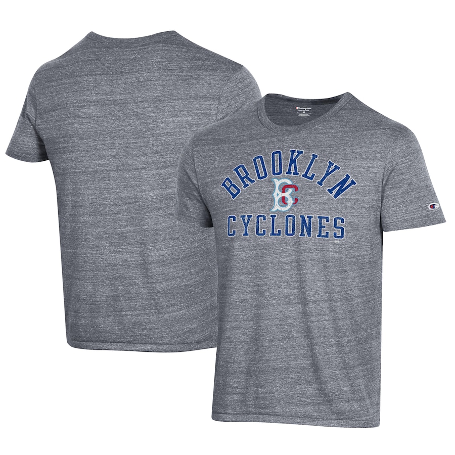 Men's Brooklyn Cyclones Champion Gray Ultimate Tri-Blend T-Shirt Men's Brooklyn Cyclones Champion Gray Ultimate Tri-Blend T-Shirt