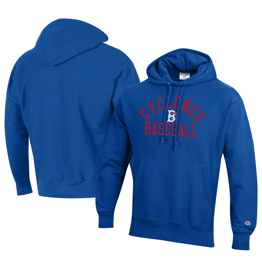 Men's Brooklyn Cyclones Champion Royal Baseball Reverse Weave Pullover Hoodie Men's Brooklyn Cyclones Champion Royal Baseball Reverse Weave Pullover Hoodie