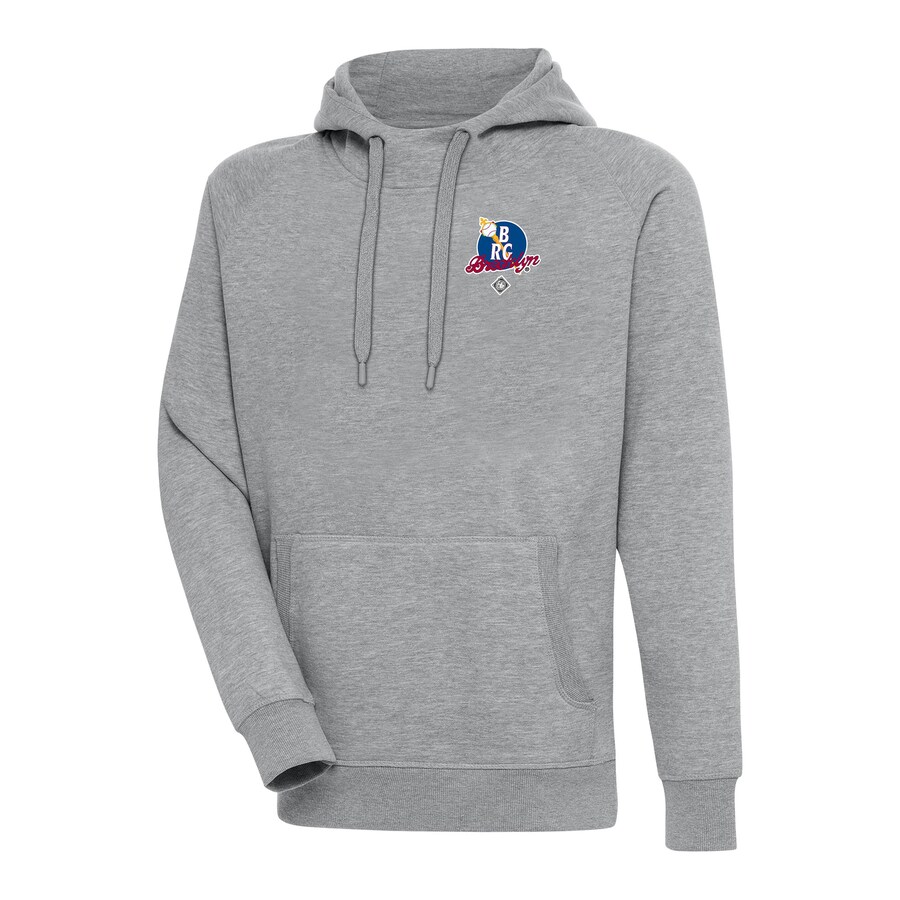 Men's Brooklyn Royal Giants Antigua Heather Gray Victory Pullover Hoodie Men's Brooklyn Royal Giants Antigua Heather Gray Victory Pullover Hoodie