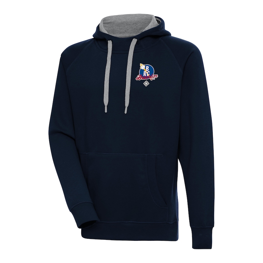 Men's Brooklyn Royal Giants Antigua Navy Victory Pullover Hoodie Men's Brooklyn Royal Giants Antigua Navy Victory Pullover Hoodie