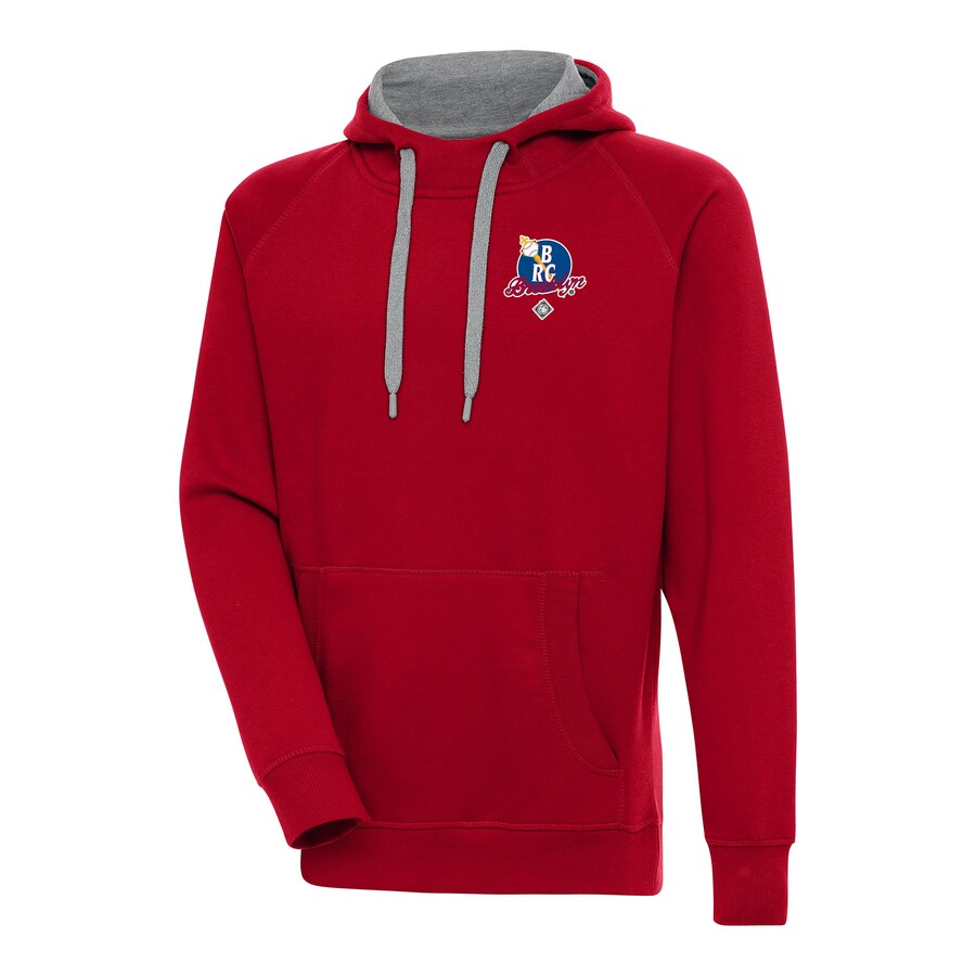 Men's Brooklyn Royal Giants Antigua Red Victory Pullover Hoodie