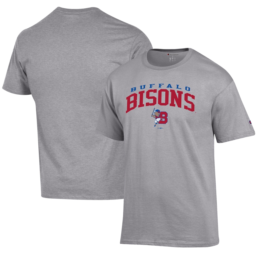 Men's Buffalo Bisons Champion Gray Jersey T-Shirt Men's Buffalo Bisons Champion Gray Jersey T-Shirt