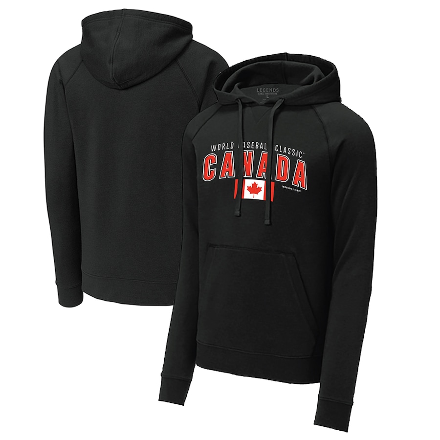 Men's Canada Baseball  LEGENDS Black 2023 World Baseball Classic Country Pride Pullover Hoodie