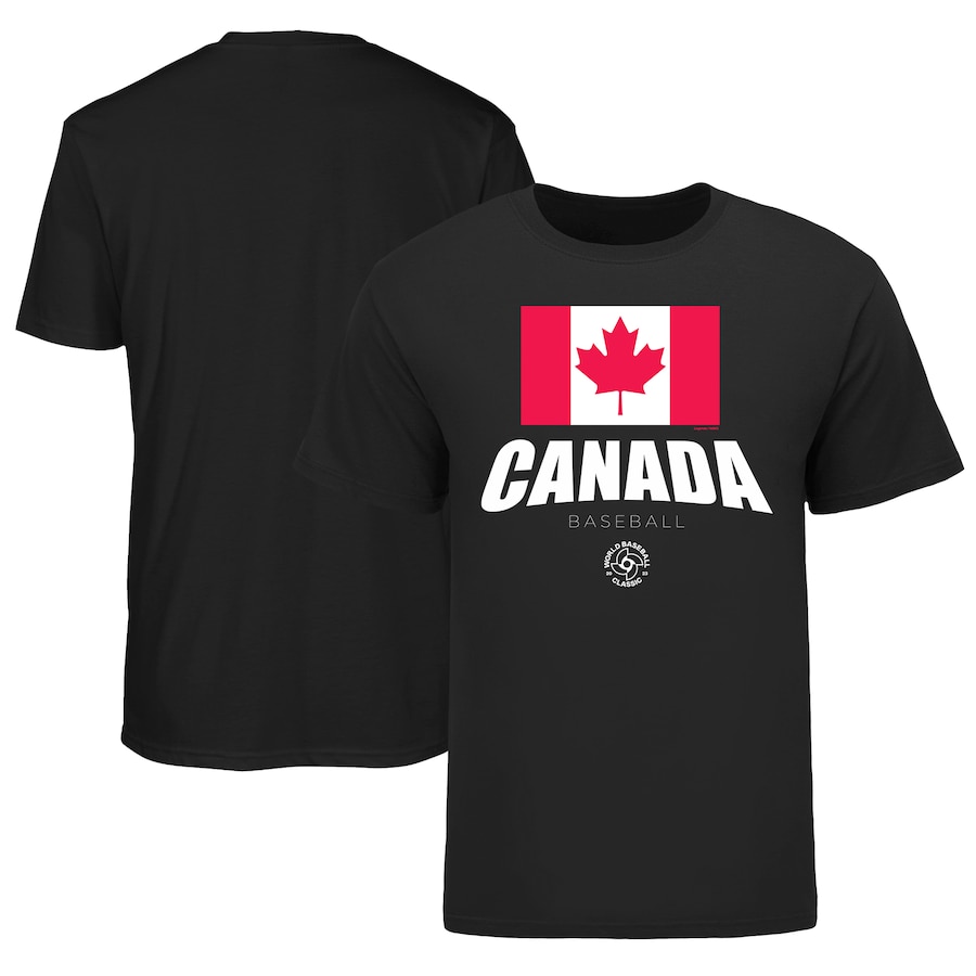Men's Canada Baseball LEGENDS Black 2023 World Baseball Classic Federation T-Shirt Men's Canada Baseball LEGENDS Black 2023 World Baseball Classic Federation T-Shirt