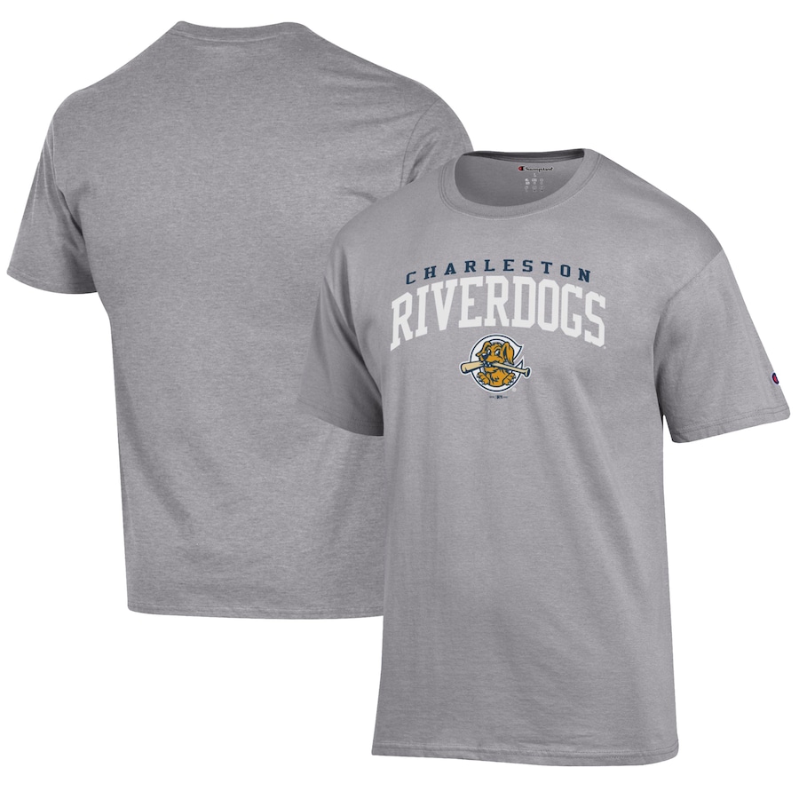 Men's Charleston RiverDogs Champion Gray Jersey T-Shirt Men's Charleston RiverDogs Champion Gray Jersey T-Shirt