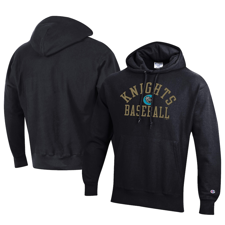 Men's Charlotte Knights Champion Black Baseball Reverse Weave Pullover Hoodie Men's Charlotte Knights Champion Black Baseball Reverse Weave Pullover Hoodie