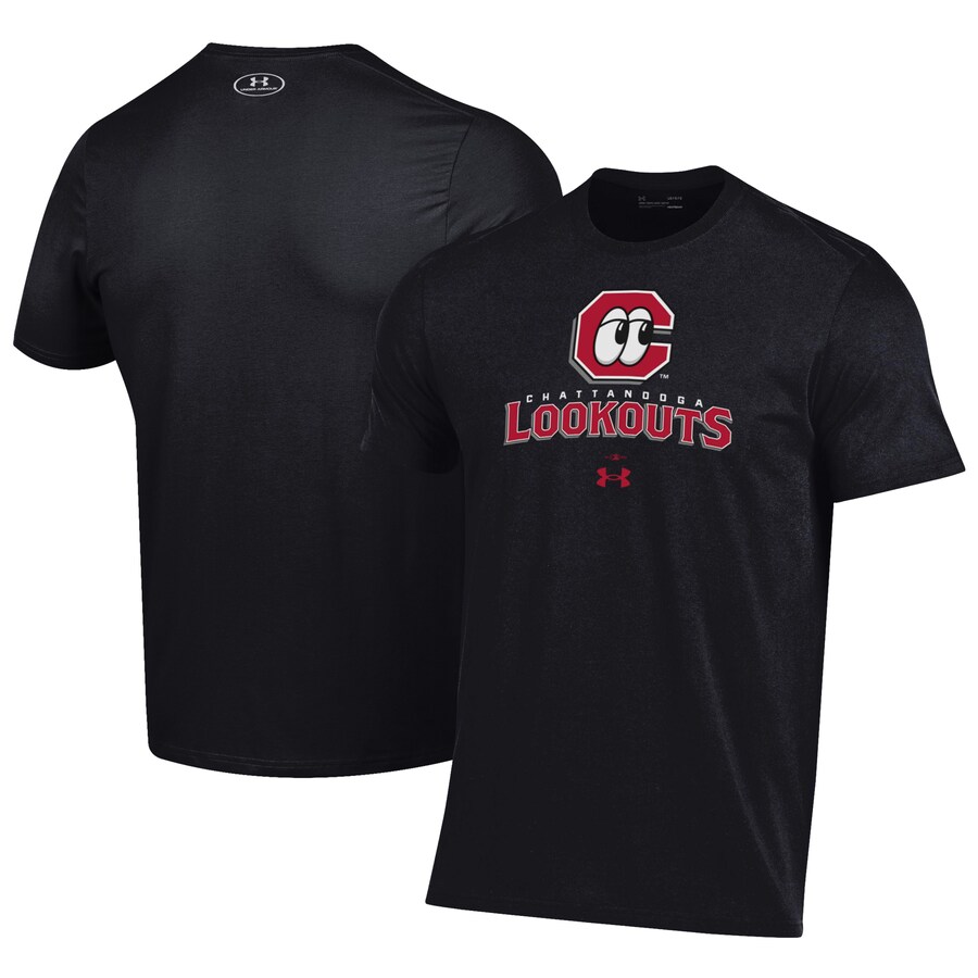 Men's Chattanooga Lookouts Under Armour Black Performance T-Shirt Men's Chattanooga Lookouts Under Armour Black Performance T-Shirt