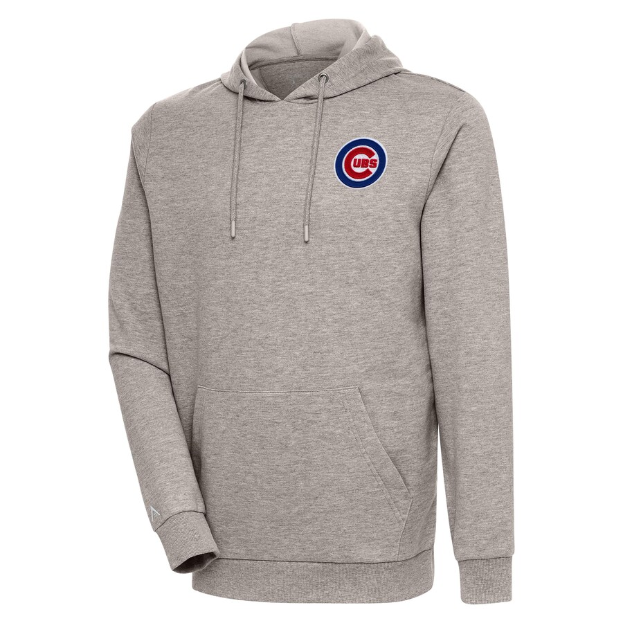 Men's Chicago Cubs Antigua Oatmeal Action Pullover Hoodie Men's Chicago Cubs Antigua Oatmeal Action Pullover Hoodie
