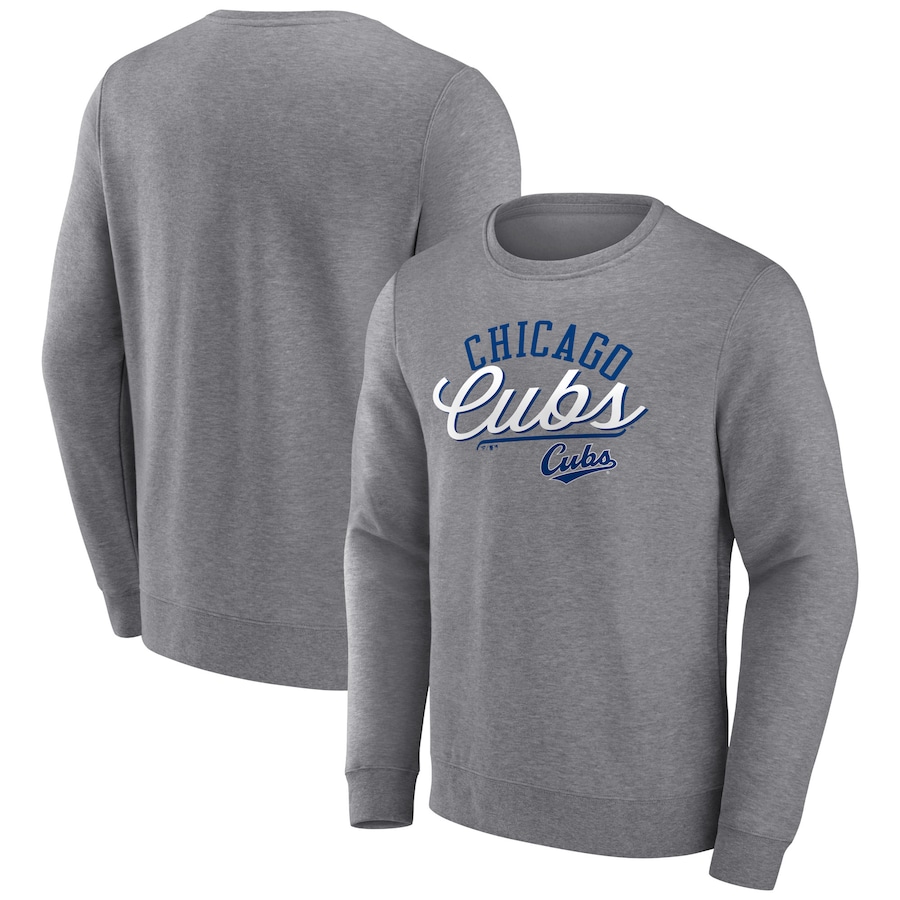 Men's Chicago Cubs Gray Simplicity Pullover Sweatshirt Men's Chicago Cubs Gray Simplicity Pullover Sweatshirt