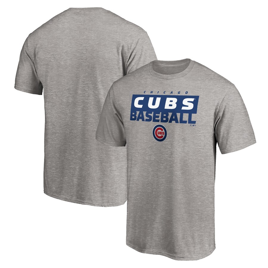 Men's Chicago Cubs Heather Gray Gain Ground T-Shirt
