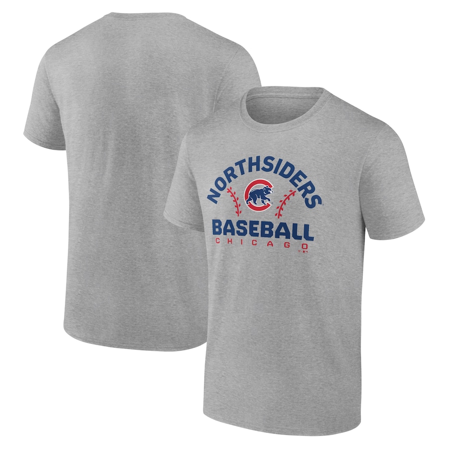 Men's Chicago Cubs Heather Gray Team Go For Two T-Shirt